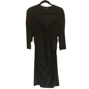 Anne Klein Black Square Neckline Dress Size Medium Professional